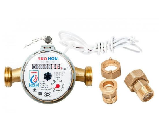 Счетчик воды ЭКО НОМ -15-110И+КМЧ-15-ОК универсальный, шт СВ110-007 