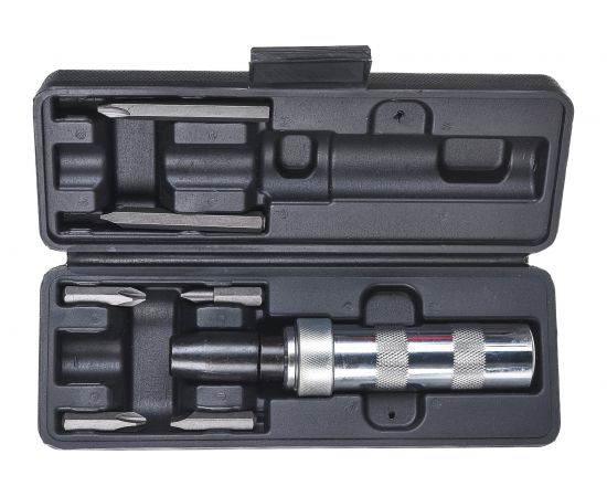 Ударная отвертка АвтоDело хром 6 насадок футляр 40002 10296 