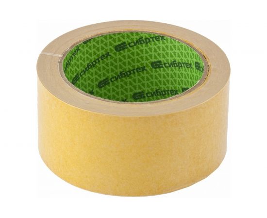 Двусторонняя клейкая лента на тканевой основе СИБРТЕХ 50 мм х 25 м 888135 