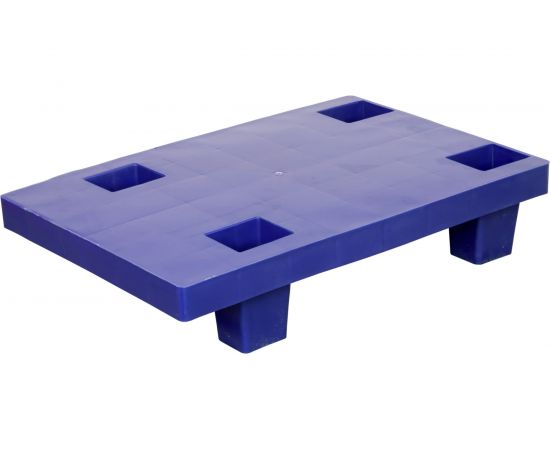Сплошной паллет на ножках, синий, 600х400х130 мм ТАРА 15753 