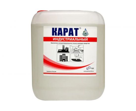Средство для уборки ванной комнаты и санузла от плесени и ржавчины КАРАТ Индустриальный КОНЦЕНТРАТ 5 л 4607002304004 
