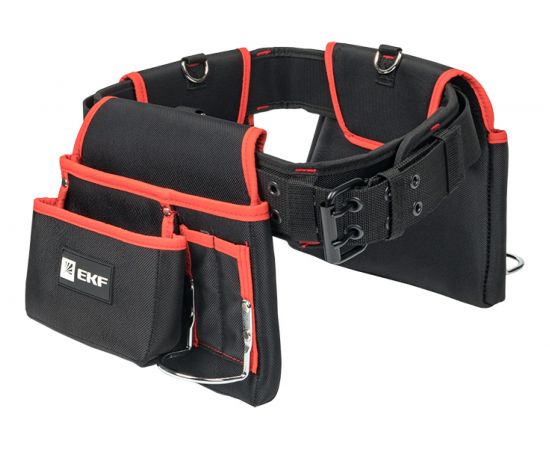 Двухсекционная усиленная сумка-пояс с двухшпеньковым ремнем EKF С-12 Master c-12 