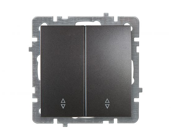 Механизм выключателя NILSON 2СП проходной антрацит Touran/Alegra metallic 24160409 