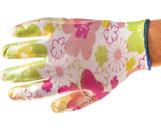 Садовые перчатки ZOLDER, полиэстер с латексным покрытием, размер M, DJ008M – изображение 2