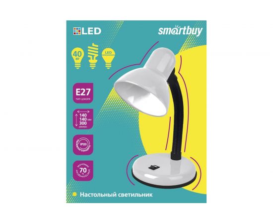 Настольный светильник Smartbuy Е27 White SBL-DeskL-White – изображение 2