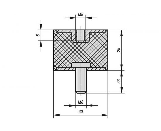 Резинометаллический буфер KIPP K0568.03002555 – изображение 2