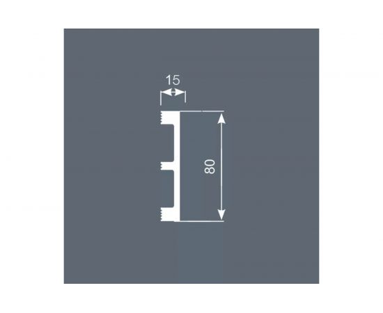 Плинтус Cosca decor PX048 80x15 мм, 2000 мм, экополимер СПБ103223 – изображение 2