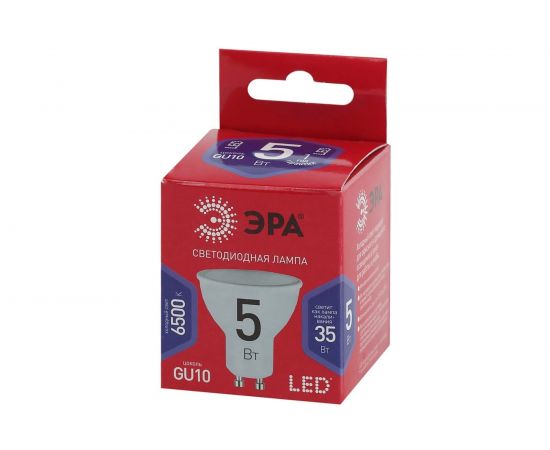 Светодиодная лампа ЭРА LED MR16 5W 865 GU10 R диод, софит, 5Вт, холодный, GU10 Б0045348 – изображение 2