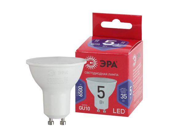 Светодиодная лампа ЭРА LED MR16 5W 865 GU10 R диод, софит, 5Вт, холодный, GU10 Б0045348 – изображение 3