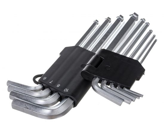 Набор шестигранников с шаром 9шт VOREL CrV 2,5-10мм 56475 – изображение 3