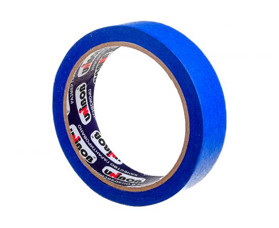 Малярная клейкая лента UNIBOB Профи 25 мм х 25 м для наружн. работ, синий 211734 – изображение 3