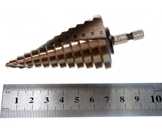 Сверло по металлу шаговое спиральное (4-39 мм; 13 ступеней; Р6М5) Hardcore 144439 – изображение 5