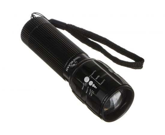 Фонарик ЧИНГИСХАН XPE, 3xAAA, 1 режим, пластик, металл 224-014 