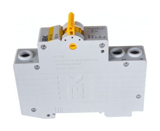 Трехпозиционный выключатель-разъединитель IEK ВРТ-63, 1P, 50А MPR10-1-050 