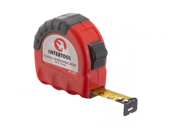 Рулетка с фиксатором INTERTOOL EXTRA 3 м х 16 мм MT-0203 