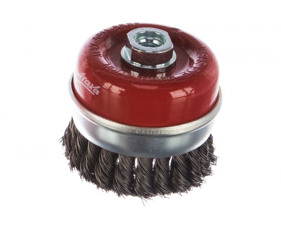 Щётка чашеобразная с кольцом, витая стальная проволока №013 (80 мм; М14) для УШМ Атака 21782 