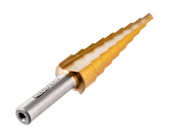 Сверло ступенчатое по металлу HSS TIN 4-12 мм REDVERG 501121 6627084 – изображение 2