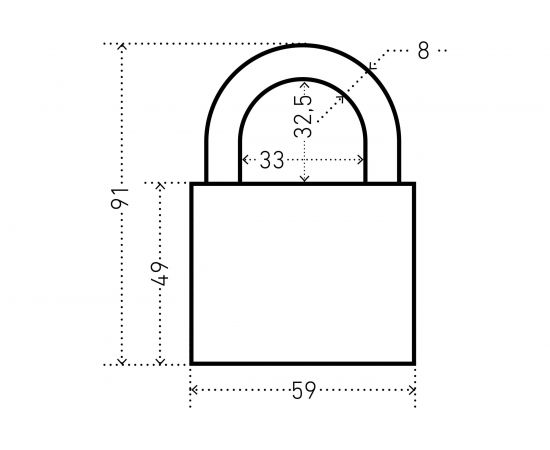 Навесной замок Аллюр ВС1Ч-4506 (8 мм; 5 ключей) 1418 – изображение 2