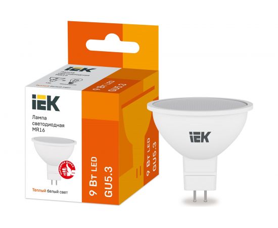 Лампа IEK LED MR16 софит 9вт 230В 3000К GU5.3 LLE-MR16-9-230-30-GU5 – изображение 2
