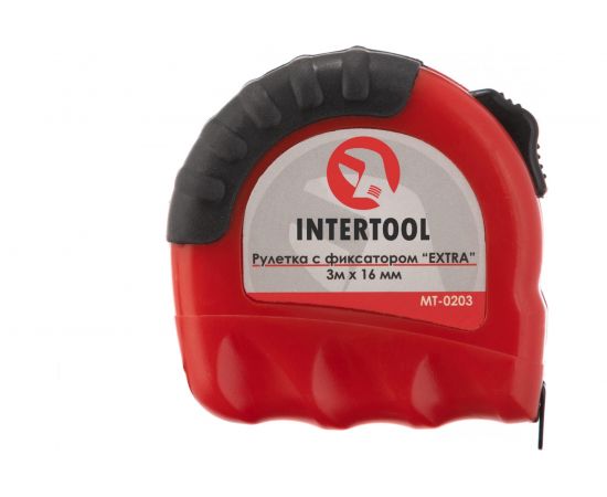 Рулетка с фиксатором INTERTOOL EXTRA 3 м х 16 мм MT-0203 – изображение 2