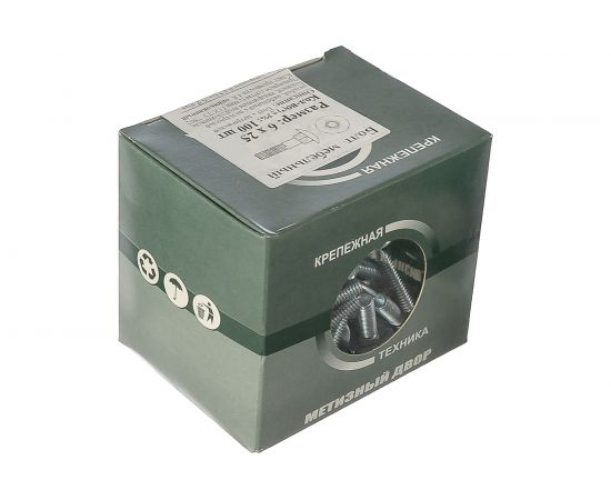 Мебельный болт Метизный двор 6x25 с квадратным подголовком DIN 603, 100 шт. 4607159066152 – изображение 2