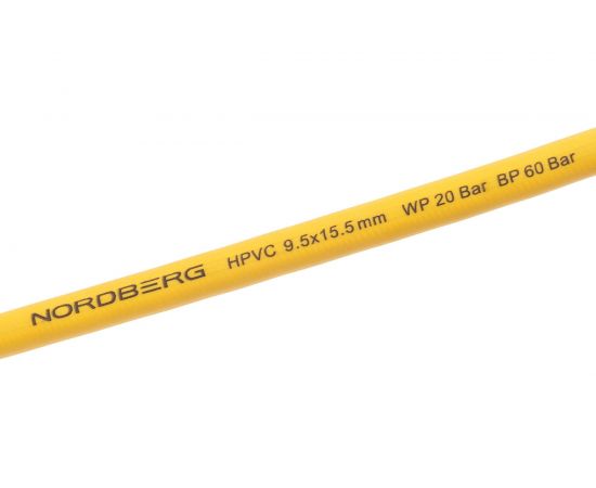 Шланг воздушный на катушке, гибридный PVC 9.5х15.5 мм, 15+1 м NORDBERG HR1015HPVC – изображение 2
