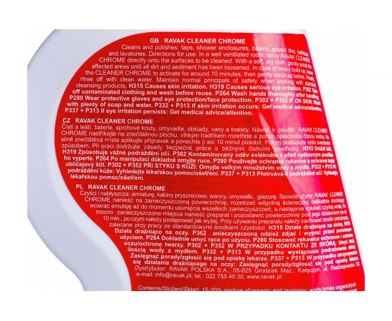 Чистящее средство RAVAK Cleaner Chrome Клинер хром 500 мл АИ000003598 – изображение 2