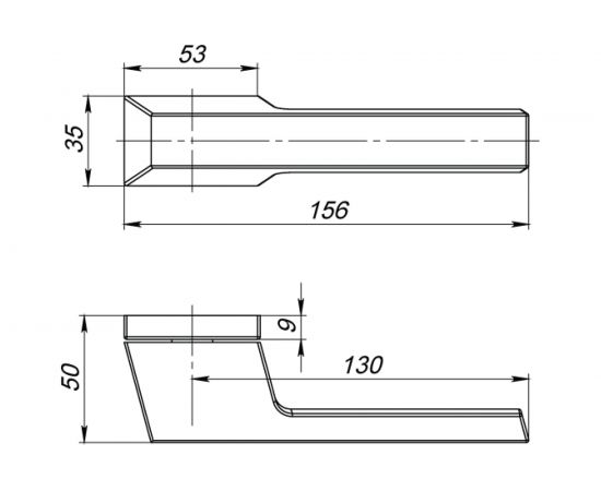 Раздельная ручка ARMADILLO BRICK UCS BL-26 черный 41131 – изображение 2