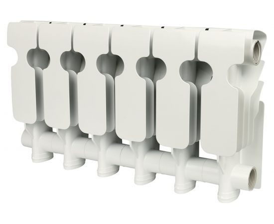 Алюминиевый радиатор ROMMER Plus 200 6 секций RAL9016 89989 – изображение 2