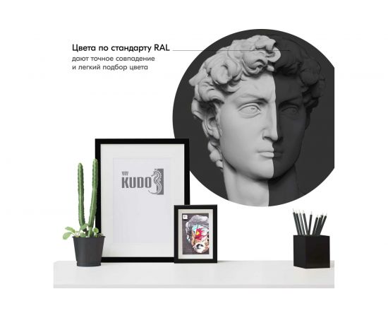 Акриловая эмаль KUDO черная матовая RAL 9005М, аэрозоль 520 мл 11606384 – изображение 3