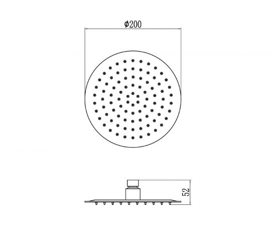 Лейка для верхнего душа Savol 200 мм S-000Y08 23214 – изображение 3