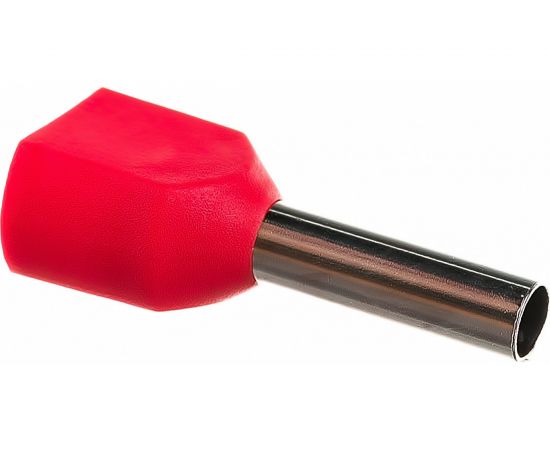 Штыревой втулочный изолированный наконечник REXANT F-8мм 2х1кв.мм 1.0-8/НГи2 1,0-8 красный 08-2803 – изображение 3