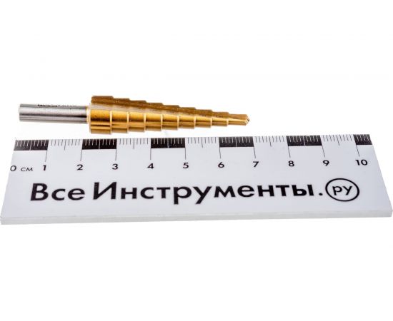 Сверло ступенчатое по металлу HSS TIN 4-12 мм REDVERG 501121 6627084 – изображение 3