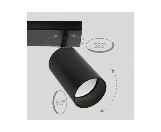 Настенно-потолочный светильник под лампу FERON ML202 GU10, черный 41063 – изображение 4