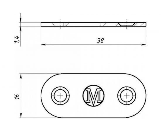 Крепежная пластина TUNDRA ПК-40, цинк, 1 шт. 5296477 – изображение 5