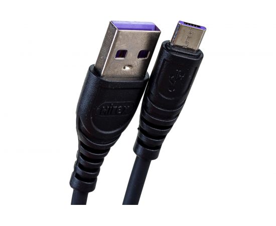 Кабель Mirex, USB 2.0 AM-microBM 1,2 метра, 3A, чёрный, в коробке 13700-007M3BK – изображение 7