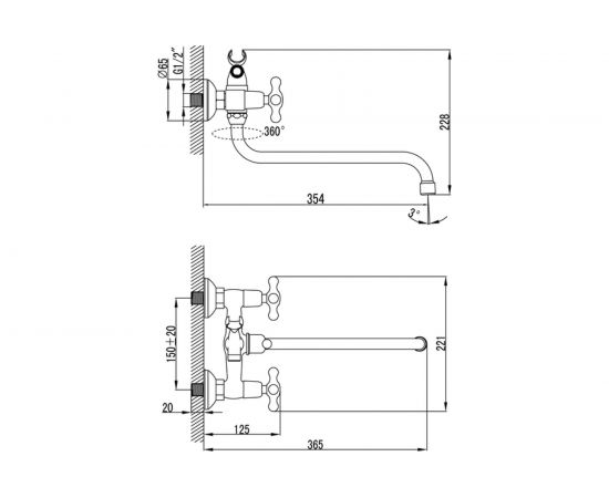 Смеситель для ванны IDDIS Jeals JE2SBL0i10 с длинным изливом – изображение 8