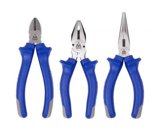 Набор пассатижей, плоскогубцев и бокорезов 3шт МАСТАК 03-3HB 