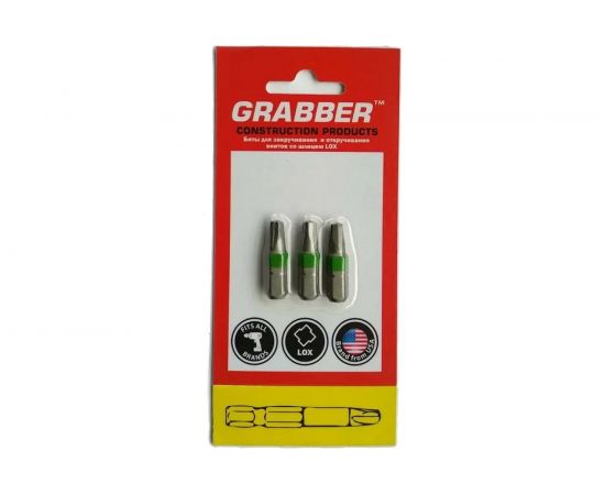 Бита LOX 1" x 25 мм 3 шт. Grabber 1002L 