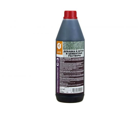 Добавка в бетонные и цементные растворы APIS СУПЕРПЛАСТИФИКАТОР С-3 (бутылка; 1,1 кг) 4665296517142 