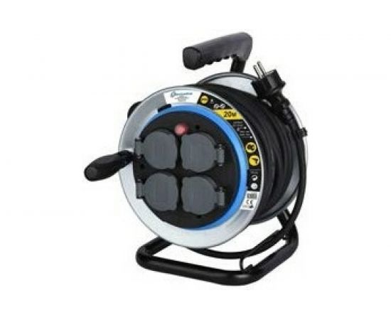 Кабельный барабан Electraline FIXED PLATE с 4 гнездами и защитой от перегрузки кабель H07RN-F 49030 