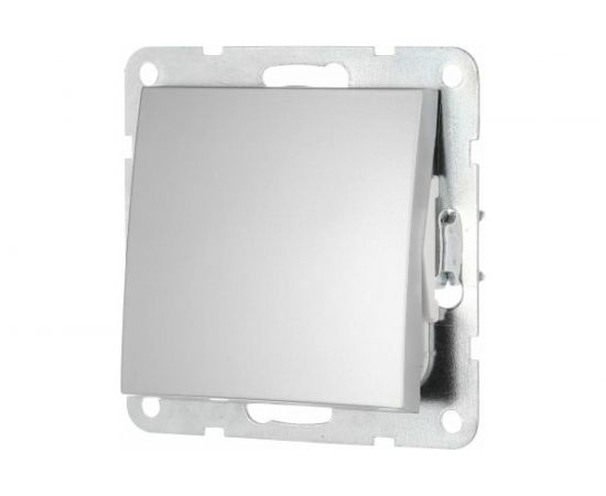 1-клавишный выключатель LK Studio схема 1, 16 A, 250 B, серебристый металлик 860103-1 