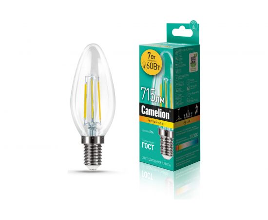Светодиодная лампа Camelion LED7-C35-FL/830/E14 7Вт 220В 13452 