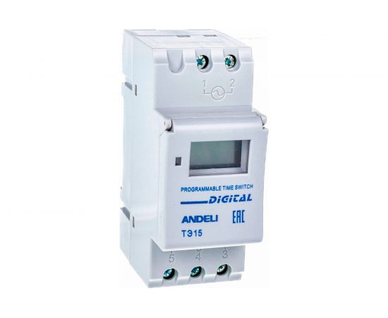 Цифровой таймер ANDELI THC-ТЭ15 16А, 230В, на DIN-рейку ADL09-102 