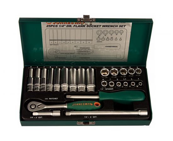 Набор торцевых головок 1/4"DR 4-13 мм Jonnesway S04H2125S 