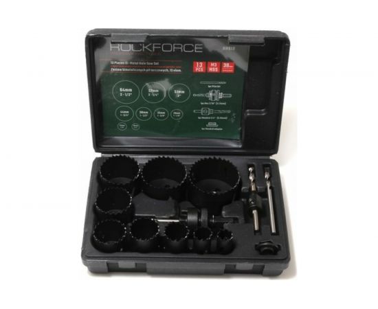 Набор кольцевых биметаллических пил HSS 13 предметов Rockforce RF-BHS13 