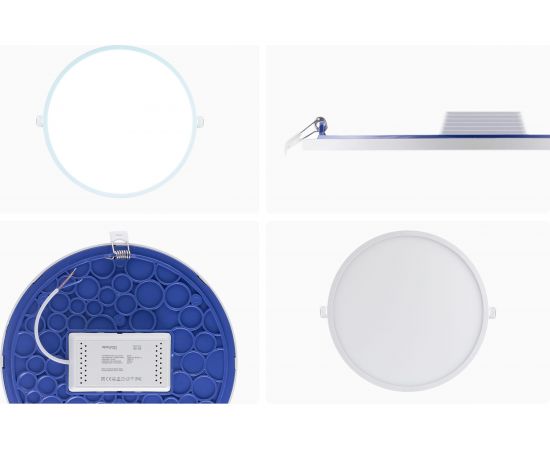 Встраиваемая светодиодная панель APEYRON круглая 220В, 24Вт, CRI:80Ra, 1920Лм, Ф 220/208 мм 06-56 – изображение 20