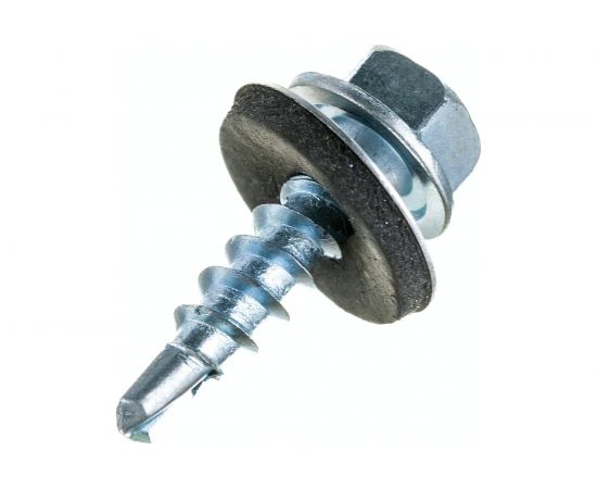 Кровельный саморез с EPDM DINFIX 4.8x19, сверло, цинк, 100 шт. 00-00002082 – изображение 2