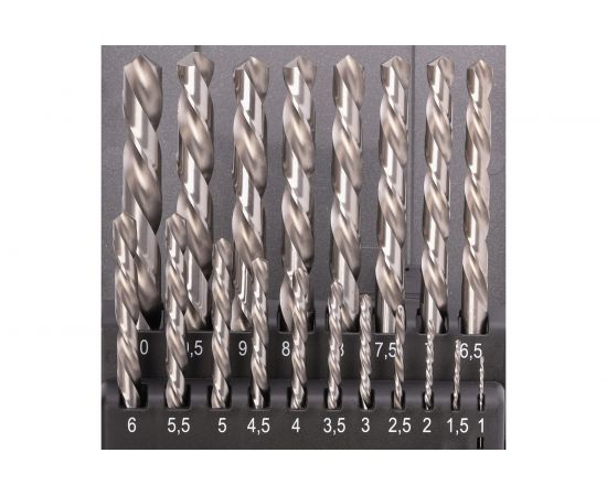 Набор сверл левого вращения по металлу (19 шт; 1-10 мм; HSS-G) Ruko 214214LIRO – изображение 2
