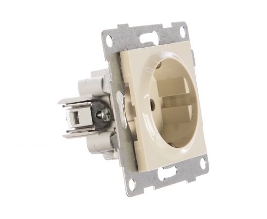 Розетка GUSI ELECTRIC Ugra МЕХ 1-ой с/з с з/ш, СУ, 16А, 250В, бежевый С11Р4-003 – изображение 3